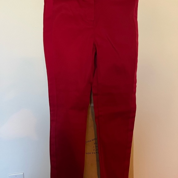 Janie and Jack red dress pants with ribbon detail in side of leg. Size 8 - Picture 1 of 8